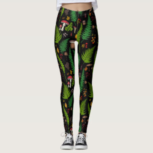 Woodland flora and fauna leggings