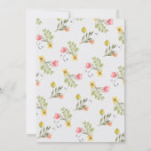 Woodland Floral Oh Deer Baby Dusche Einladung (Rückseite)