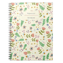 Woodland Floral Personalisiertes Notebook Notizblock