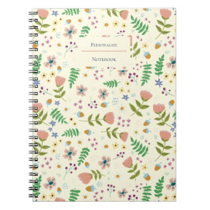 Woodland Floral Personalisiertes Notebook Notizblock