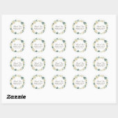 Woodland Floral Wreath Danke Stickers (Blatt)