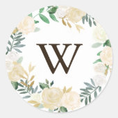 Woodland Floral Wreath Danke Stickers (Vorderseite)