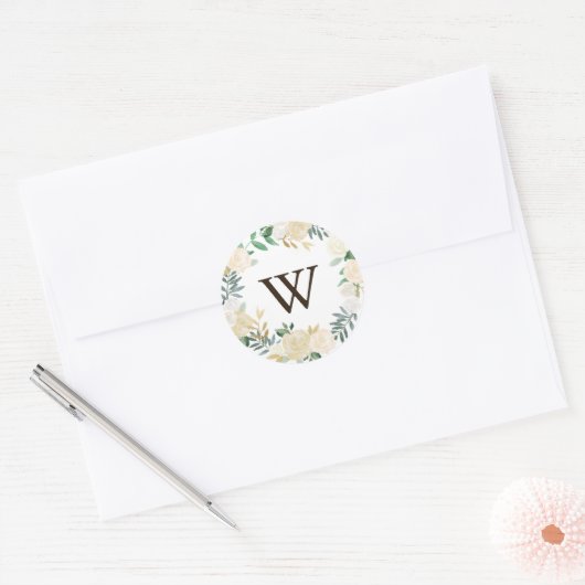 Woodland Floral Wreath Danke Stickers (Umschlag)