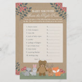 Woodland Florals Babydusche raten zu den richtigen (Vorne/Hinten)