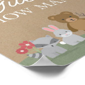 Woodland Florals Kinderdusche schätzt wie viel Spi Poster (Ecke)