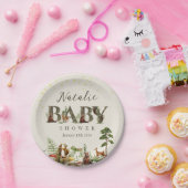 Woodland Forest Animal baby Dusche Begrüßungszeich Pappteller (Party)