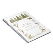 Woodland Forest Animals Baby Showbook Notizblock (Rechte Seite)