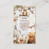 Woodland Forest Animals Baby Showbücher für Baby Begleitkarte (Vorderseite)