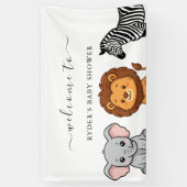 Woodland Forest Animals Baby Shower Banner (Vertikal)