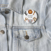 Woodland Forest Animals Baby Shower Button (Beispiel)