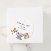 Woodland Forest Animals Baby Shower Geschenkanhänger (Beispiel)