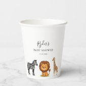 Woodland Forest Animals Baby Shower Pappbecher (Rückseite)