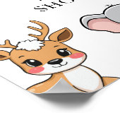 Woodland Forest Animals Baby Shower Poster (Ecke)