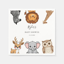 Woodland Forest Animals Baby Shower Serviette