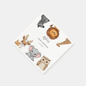 Woodland Forest Animals Baby Shower Serviette (Ecke)