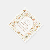 Woodland Forest Animals Baby Shower Serviette (Ecke)