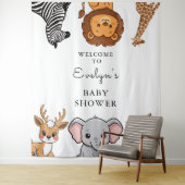 Woodland Forest Animals Baby Shower Wandteppich (Beispiel)