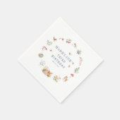 Woodland Forest Animals Birthday Napkins Serviette (Ecke)