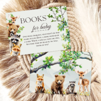 Woodland Forest Animals Books for Baby Card Begleitkarte