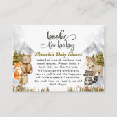 Woodland Forest Animals Books for Baby Shower Begleitkarte (Vorderseite)
