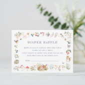 Woodland Forest Animals Diaper Raffle Card Einladung (Stehend Vorderseite)