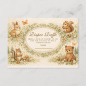 Woodland Forest Animals Diapper Raffle Begleitkarte (Vorderseite)