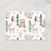 Woodland Forest Animals Kinderdusche Begleitkarte (Rückseite)