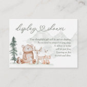 Woodland Forest Animals Kinderdusche Begleitkarte (Vorderseite)