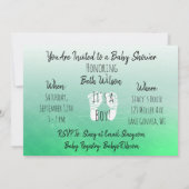 Woodland Forest Animals Kinderdusche Einladung (Rückseite)