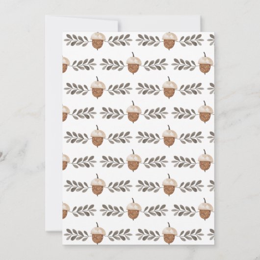 Woodland Forest Animals Kinderdusche Einladung (Rückseite)