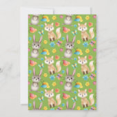 Woodland Forest Animals Kinderdusche Einladung (Rückseite)