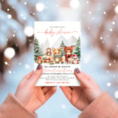 Woodland Forest Animals Kinderdusche Einladung