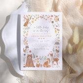 Woodland Forest Animals Kinderdusche Einladung