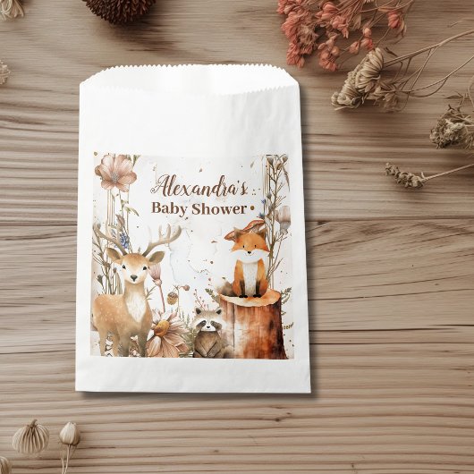 Woodland Forest Animals Kinderdusche Geschenktütchen