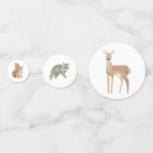 Woodland Forest Animals Kinderdusche Konfetti (Rückseiten)