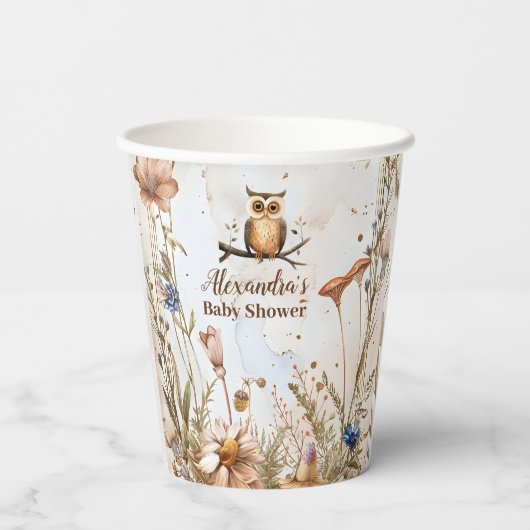 Woodland Forest Animals Kinderdusche Pappbecher (Rückseite)