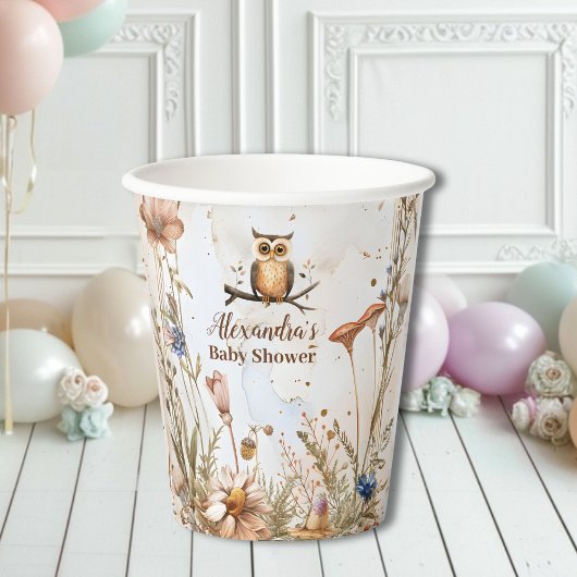 Woodland Forest Animals Kinderdusche Pappbecher