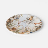 Woodland Forest Animals Kinderdusche Pappteller (Schrägansicht)