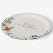 Woodland Forest Animals Kinderdusche Pappteller (Schrägansicht)