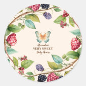 Woodland Forest Animals Kinderdusche Runder Aufkleber (Vorderseite)