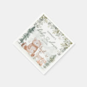 Woodland Forest Animals Kinderdusche Serviette (Ecke)