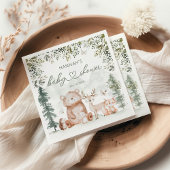 Woodland Forest Animals Kinderdusche Serviette