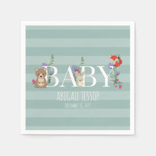 Woodland Forest Animals Kinderdusche Serviette