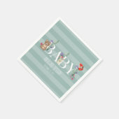 Woodland Forest Animals Kinderdusche Serviette (Ecke)
