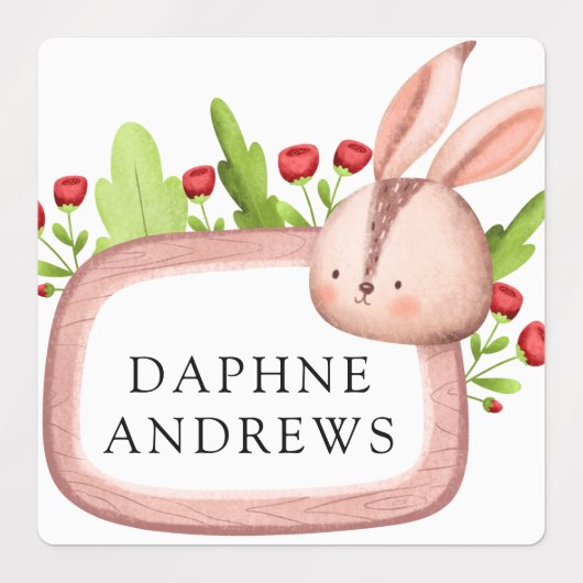 Woodland Forest Animals School Etiketten (Design 1)