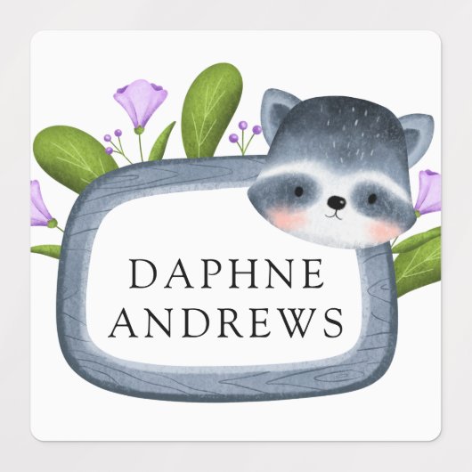 Woodland Forest Animals School Etiketten (Design 2)