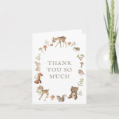 Woodland Forest Baby Dusche Danke Karte (Vorderseite)