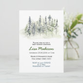 Woodland Forest Baby Dusche Einladung (Stehend Vorderseite)