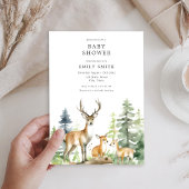 Woodland Forest Baby Dusche Einladung