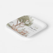 Woodland Forest Baby Dusche Pappteller (Gewinkelt)